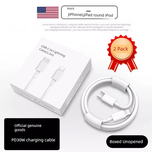 İki Paket PD Hızlı Şarj Kablosu - 1.5M