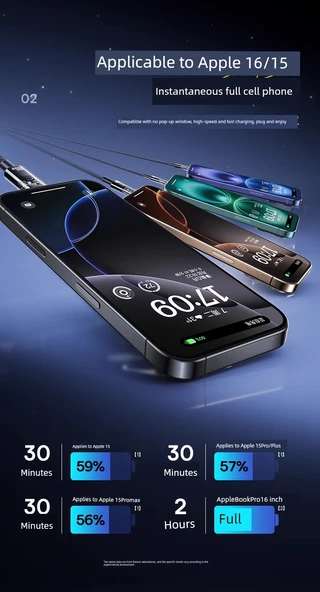 Apple iPhone 15 Şarj Kablosu - 1M Siyah PD 20W Explorer - Resim 9