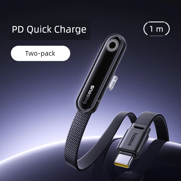 Ultra İnce PD20W Hızlı Şarj Veri Kablosu - 1 Metre İki Paket