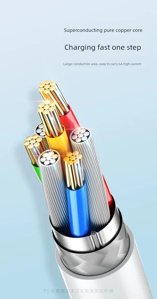 6A Süper Hızlı Şarj Type-C Veri Kablosu - 12M Klasik Siyah (1 Paket) - 11