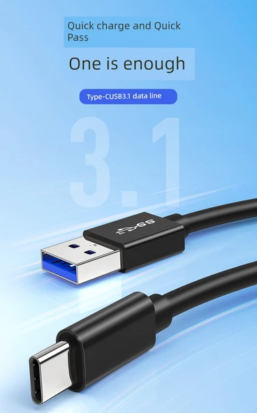 USB 3.2 Veri Kablosu - 3m - USB-A to C - 10Gbps - 7