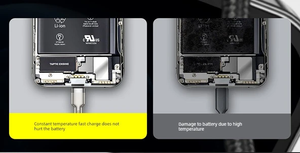 Metal Kafule Type-C ile Lightning Veri Kablosu - 0.25m - Siyah - iPhone Uyumlu - 11