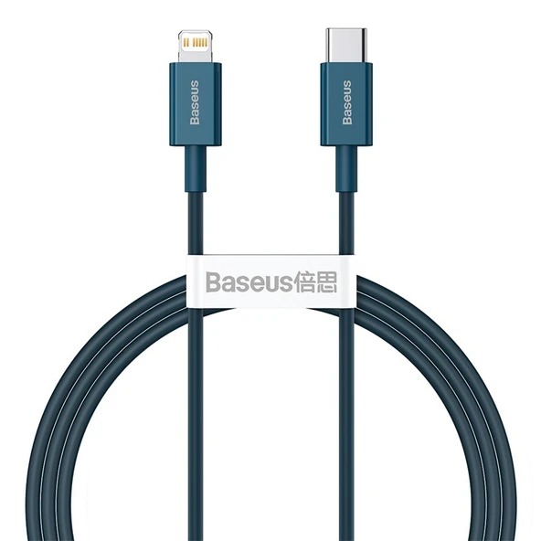 20W PD USB C ile Lightning Kablo 1m - Mavi