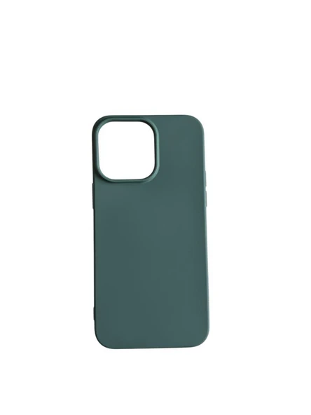 iPhone 14 Pro Max ile Uyumlu Cappy Silikon Kılıf Yeşil - 1