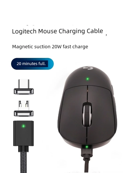 Manyetik Veri Şarj Kablosu - 2m Siyah Micro USB - 6
