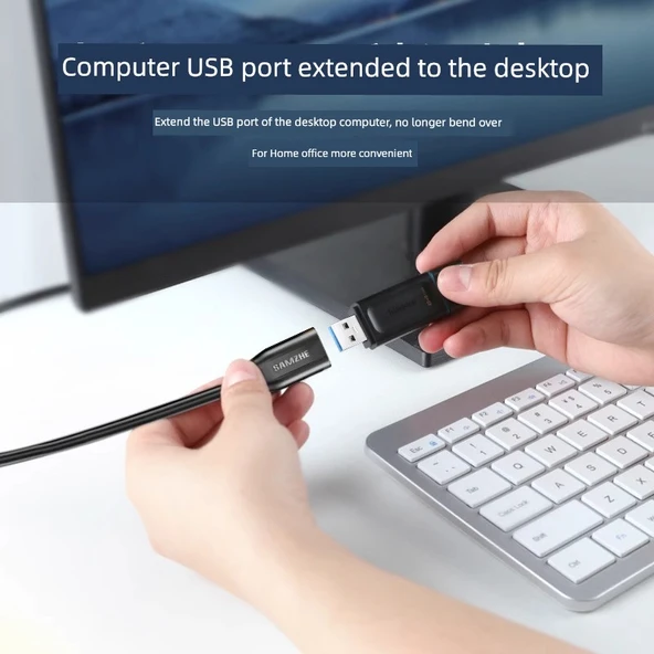 USB 3.0 Uzatma Kablosu - 1.5m - Altın Kaplama - Yüksek Hız - Anti-İnterferans - 4