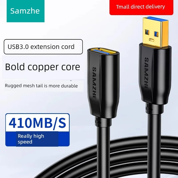 USB 3.0 Uzatma Kablosu - 1.5m - Altın Kaplama - Yüksek Hız - Anti-İnterferans - 2
