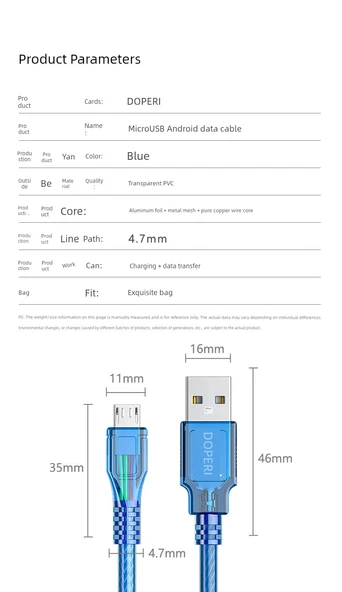 MicroUSB Android Veri Kablosu - 8m - 11