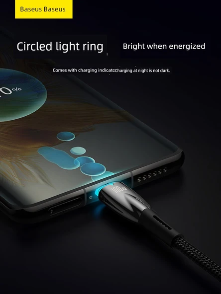 Çift Tip-C Hızlı Şarj Veri Kablosu - Baolan 1m - 40W/66W Süper Hızlı Şarj - USB-C Arayüzü - 3