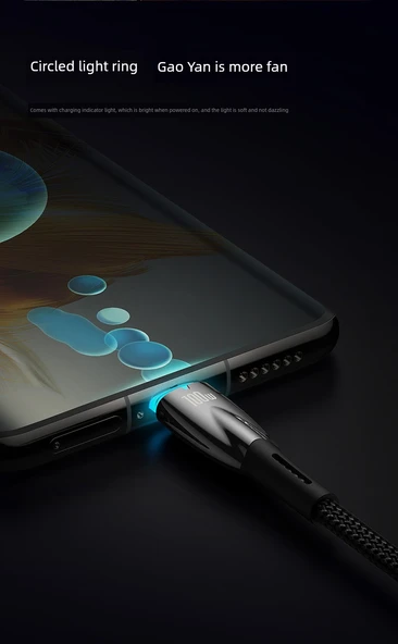 Çift Tip-C Hızlı Şarj Veri Kablosu - Baolan 1m - 40W/66W Süper Hızlı Şarj - USB-C Arayüzü - 8