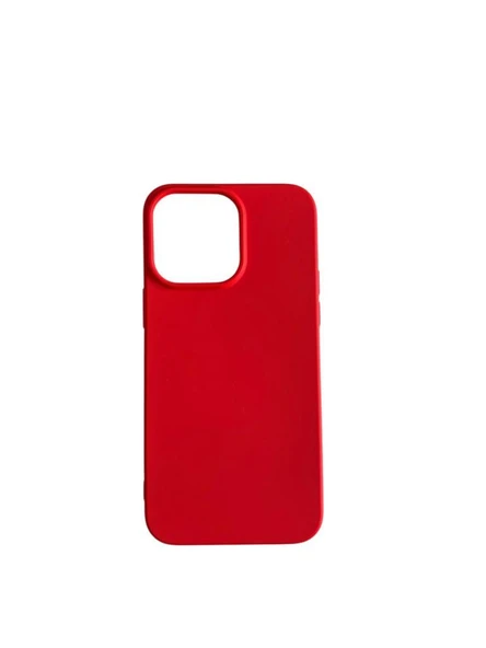 iPhone 14 Pro Max ile Uyumlu Cappy Silikon Kılıf Kırmızı - Resim 2