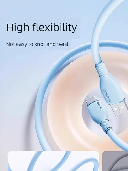 USB Type-C Kablo - Nebula Mor - 1.2m - 100W Hızlı Şarj - 3
