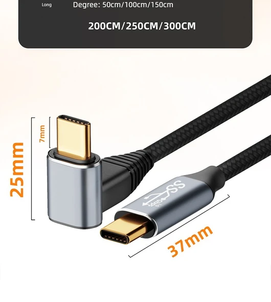 USB 3.2 Type-C Veri Kablosu - 1.5m - 16 Çekirdekli - 4K Ekran - 9