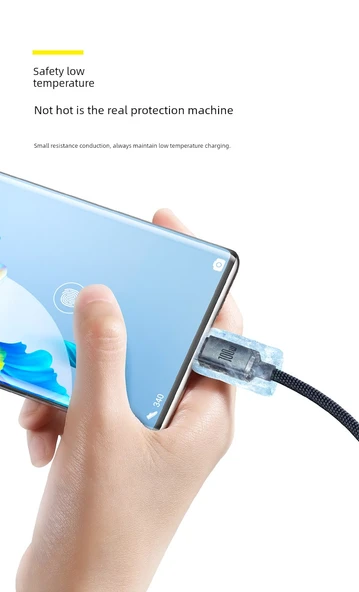 USB-C ile Type-C Şarj Veri Kablosu - Siyah - 2m - 9
