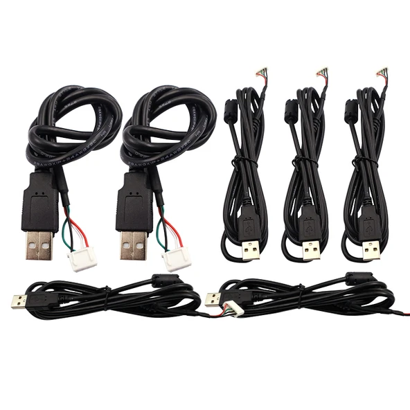 USB Erkek PH2.0 5 Çekirdek 1.5m Veri Kablosu - Siyah - 3