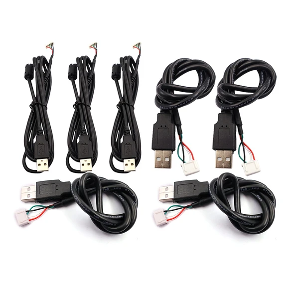 USB Erkek PH2.0 5 Çekirdek 1.5m Veri Kablosu - Siyah - 5