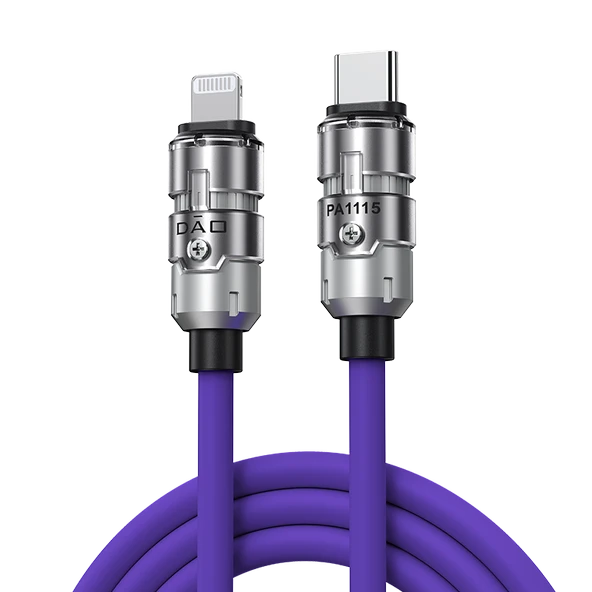 USB-C ile Lightning Veri Kablosu - 1.5m - Mor - PA012