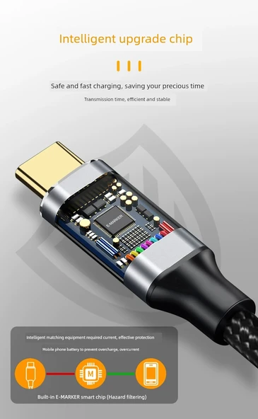 Type-C'den Micro USB 3.0 Veri Kablosu - 1m - 5Gbps Hız - 11