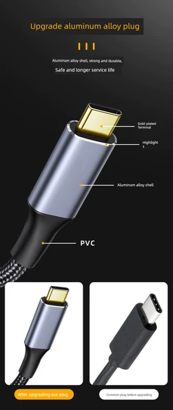Type-C'den Micro USB 3.0 Veri Kablosu - 1m - 5Gbps Hız - 10