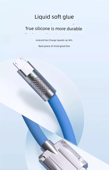 Hızlı Şarj USB Veri Kablosu - 1.5m - Kırmızı Turuncu - Android Micro - 4A - 2 Paket - 7