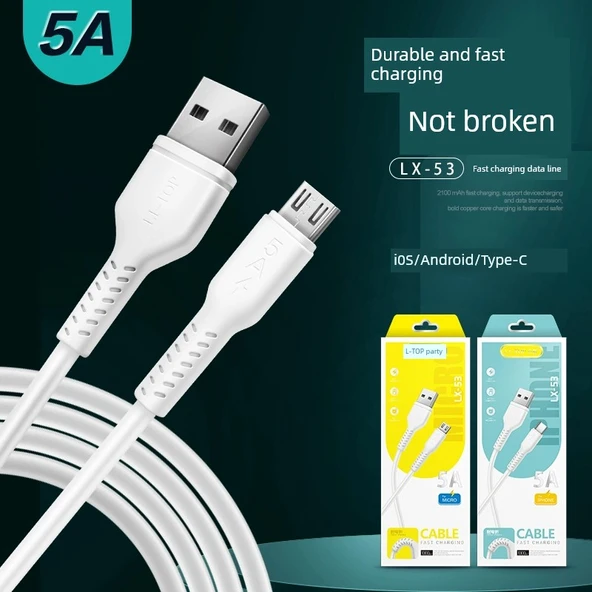 1 Metre 120W Type-C Süper Hızlı Şarj Kablosu - LX78 - 2