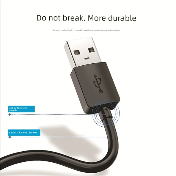 Çift Başlı USB 3.0 Veri Kablosu - Sağ Kıvrım - 5m - 4