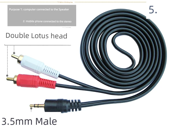 3.5mm Erkek Erkek Ses Adaptör Kablosu - No. 6 (2.7 m) - 3