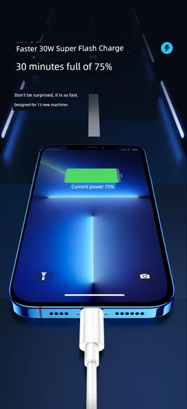 iPhone 14 PD Hızlı Şarj Kablosu 2.0m + Ücretsiz Hediye - 8