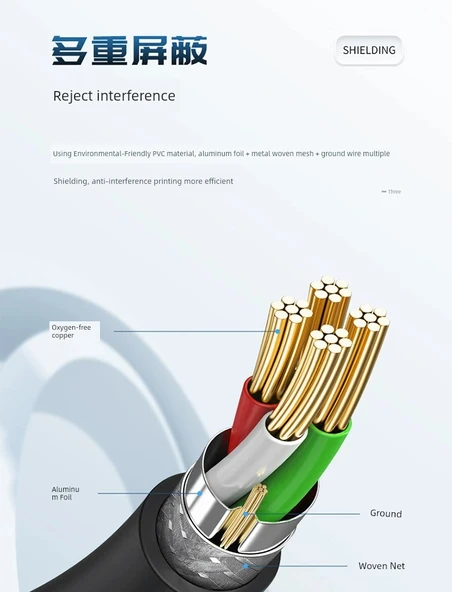 USB Veri Kablosu - 15m - Siyah - Plug and Play - 11