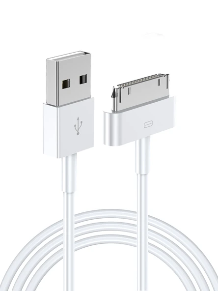 iPhone 4S Veri Kablosu Şarj Aleti - 1m - Veri Hattı 1 + 2.4A Şarj Başlığı - Şarj Seti - 3