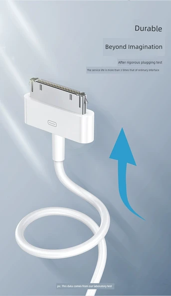 iPhone 4S Veri Kablosu Şarj Aleti - 1m - Veri Hattı 1 + 2.4A Şarj Başlığı - Şarj Seti - 10