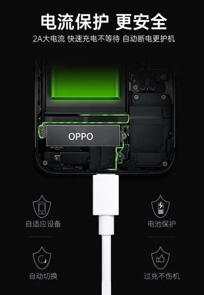 Oppo 2A USB Veri Kablosu - A73/A77/A3 - 1m - 4