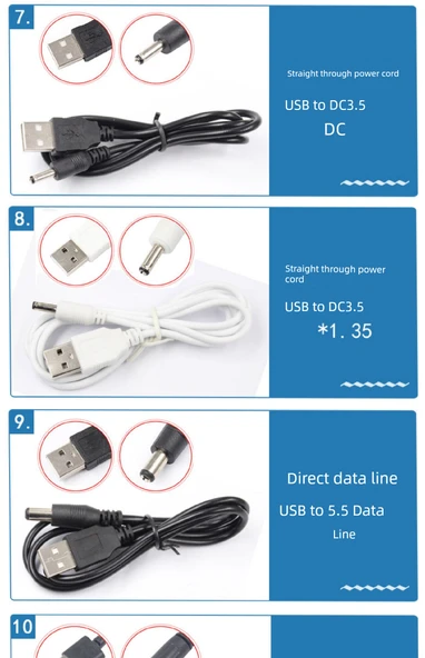 USB Erkek-Erkek Veri Hattı 0.5 Metre Şarj Kablosu - 8