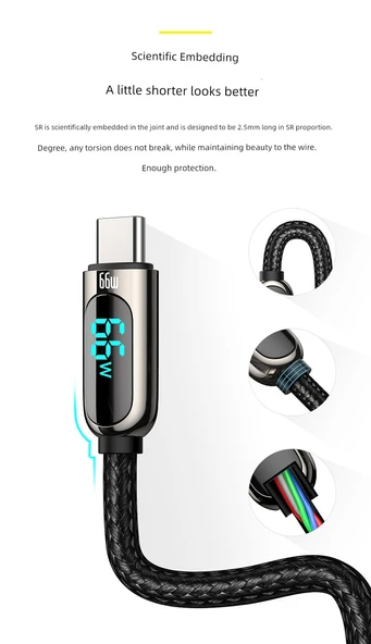 USB Type-C Hızlı Şarj Veri Kablosu - Yeşil - 1m - 66W - iPhone 15 - 12