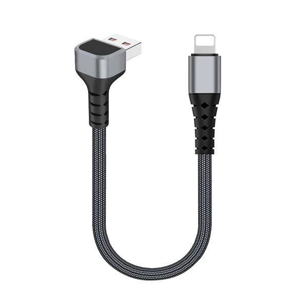 Tip C'den Lightning'e PD Hızlı Şarj Kablosu - 0.25m USB Yatay Kıvrım Tip C 100W - 5