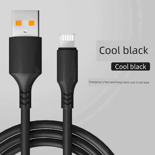 Hızlı Şarj Veri Kablosu - 1m - İki Paket - USB - Cool Black