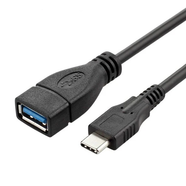 USB 3.1 Type-C to USB 3.0 OTG Veri Kablosu Adaptörü - 1m Altın Kaplama Yan Eğik - 3