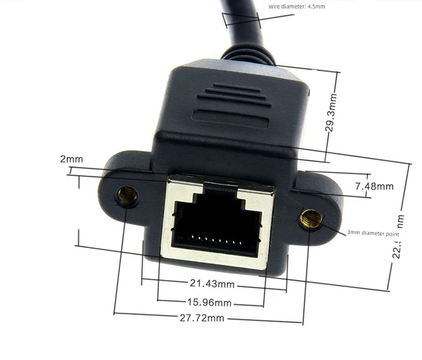 Dijital Kalkanlı CAT5 RJ45 Uzatma Kablosu - 3m - Film Korumasız - 11