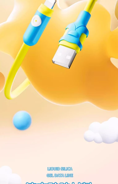 Hızlı Şarj USB Kablosu - 2m - Limon Sarısı (İki Paket) - 7