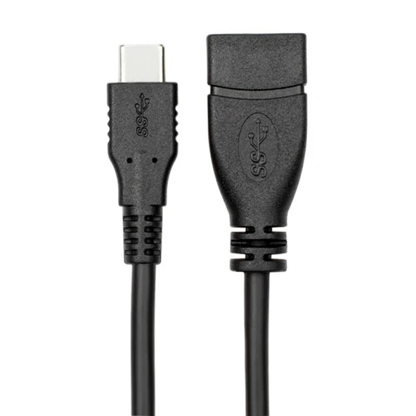 USB 3.1 Type-C to USB 3.0 OTG Veri Kablosu Adaptörü - 0.25m Altın Kaplama Yan Eğik (Model 2) - 5