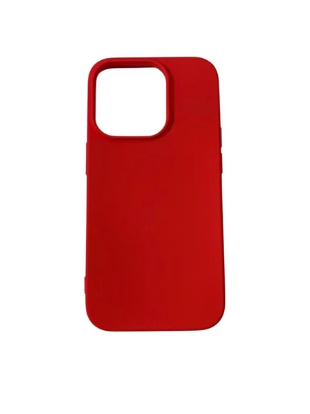 iPhone 14 Pro ile Uyumlu Cappy Silikon Kılıf Kırmızı - Resim 2