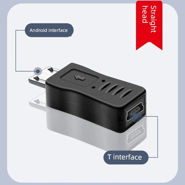 Android Arayüz Navigasyon Kayıt Cihazı Veri Kablosu Adaptörü - Micro USB Dişi ile Micro USB Erkek Patch Kablo -0.2 m - 6