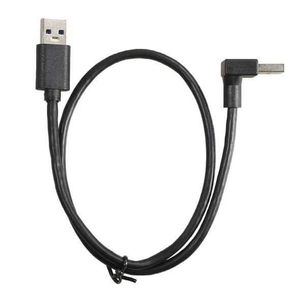 USB 3.0 Erkek Açı Uzatma Kablosu - 50cm Eğri - Eğri - 6