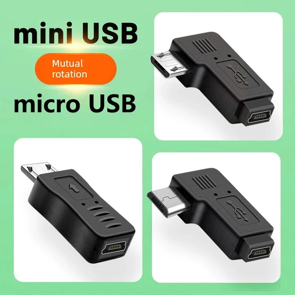 Android Arayüz Navigasyon Kayıt Cihazı Veri Kablosu Adaptörü - Micro USB Dişi ile Micro USB Erkek Patch Kablo -0.2 m - 3