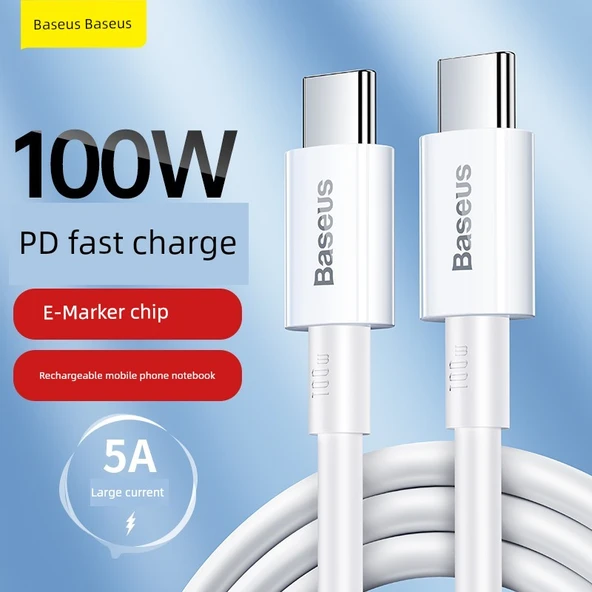 USB-C Hızlı Şarj Veri Kablosu - 2m Beyaz - 2