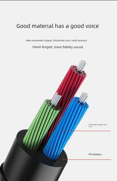 3.5mm Aux Ses Kablosu - Siyah - 2.0m - HiFi Ses Kalitesi - 10