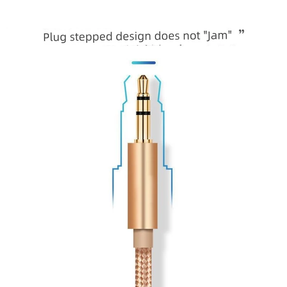 3.5mm Aux Ses Kablosu - Siyah - 3.0m - HiFi Ses Kalitesi - 6