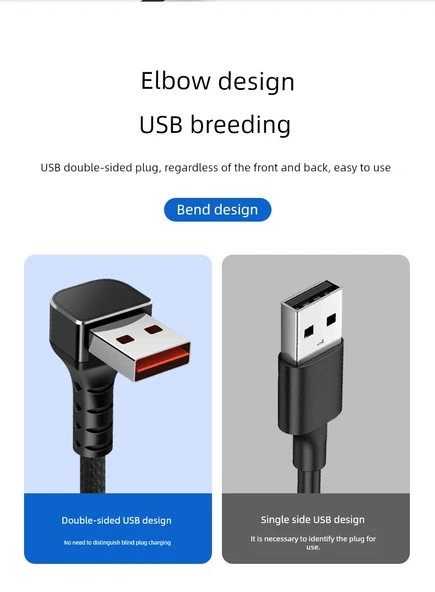 6A Süper Hızlı Şarj USB Kablo - 1m Yatay Kavisli/Düz Çizgi [Apple 15] - 9