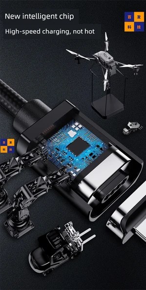 Kablosuz Fare Manyetik Şarj Kablosu - Type-C Adaptör - 8