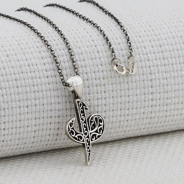 Elif Vav Tasarımlı 925 Ayar Gümüş Bayan Kolye ürün görseli